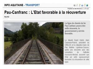CRELOC - Réouverture de la ligne PAU - CANFRANC